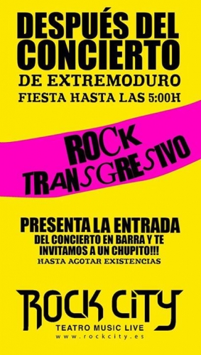 FIESTA ROCK TRANSGRESIVO - Valencia Rock City